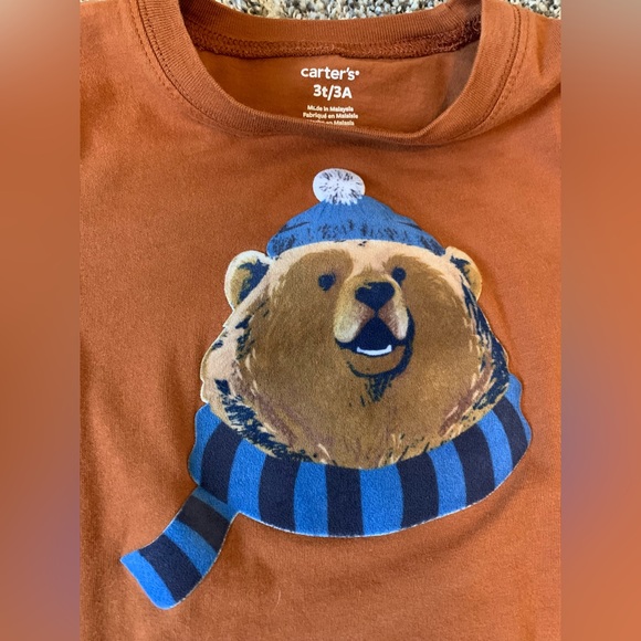 Carter’s Bundle. 2 Long sleeve shirts and 1 hoodie. Size 3T boys. - Picture 6 of 8